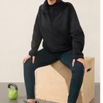Athleta  Altitude Half Zip Sweatshirt Womens 2X Black Fleece Lined Photo 6