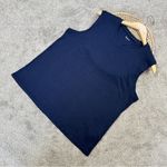 Quince Women’s Cotton Modal Muscle Tank Top Sleeveless Minimalist in Navy L Photo 4