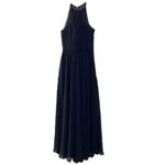Morilee Madeline Gardner Navy Blue Gown Womens 2 High Halter Chiffon A Photo 2