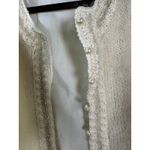 Lynn Williams New Zealand Vintage Mohair Wool Cream Cardigan Pearl Button Large Photo 2