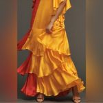 Anthropologie Pinnacle by Shruti Sancheti Mock-Neck Colorblock Ruffle Dress NEW Photo 6