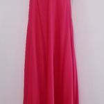 Calvin Klein Pink Sateen Party Prom Long Gown Photo 0