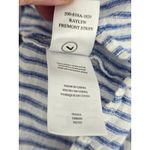Rails  Womens Blue White Stripe Linen Blend Peasant Blouse Tunic Top Size Small Photo 5