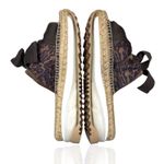 Free People  Chapmin Ribbon Espadrilles EU 37 US 6.5 Platform Sandals Leopard Photo 8