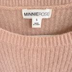 EUC Minnie Rose 100% Cashmere Puff Shoulder Sweater Baby Pink Size Small Photo 1