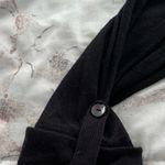 Chico's Chico’s black bamboo rayon open front cardigan with pockets, size 1 or M preppy Photo 11