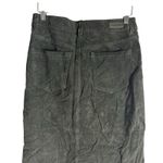 BLANK NYC Hunter Green Retro Suede Leather Front Slit Pencil Midi Skirt Size 27 Photo 10