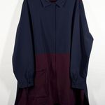 Ruti Navy Blue & Burgundy Long Sleeve Dress Size 5 or US L/XL Photo 0