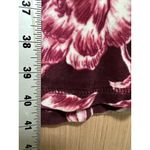 Miss Elaine Medium House Coat Robe Floral Womens Velour Zip Pink Burgundy Photo 4