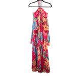 FIGUE Lula Halter Silk Chiffon Maxi Dress Sz 4 Pink Photo 1