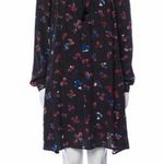 Hatch Maternity Tunic Dress One Size Black Floral Oversized Long Sleeve Mini Photo 0