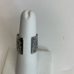Silver Wide Open Back Adjustable Ring Perforated Sz 6.5 5/8 " wide Photo 1