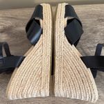 BKE  Espadrille Wedge Sandals Black Women’s Size 7.5 Ankle Strap Buckle Photo 8