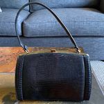Vintage Palizzio Lizard Clamshell Handb… Black Photo 0