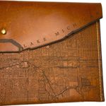 Tactile Craftworks Chicago Map Clutch Brown Photo 4