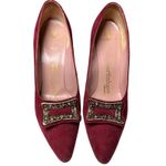 Martina Wine Red Pumps Women's 7S Slim‎ Narrow Classic Leather Heels Vintage Size 7 Photo 9