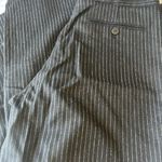 Burberry  London Stripped Wide Wool leg‎ pants black sz 12 Photo 6
