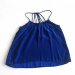 Womens Top Cami Dusk 100% Silk Navy Royal Blue Check The Measurements Lightweigh Size undefined Photo 0