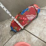 Vintage Floral Beaded Kiss Lock Clutch Evening Bag chain crossbody Red Photo 8