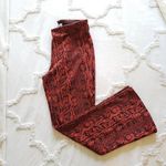 ZARA NEW  red snakeskin kick flare trousers‎ WOMENS SIZE S Photo 2