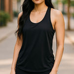 Zella Z by‎  Womens Tank Top Black Workout Athleisure Running Racerback Photo 0