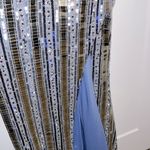 Mac Duggal NWT Halter Neck Embellished Detailed Back Gown - Indigo - 93981 Photo 7