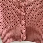 English Factory  Pink Cottagecore Crochet Knit Cropped Cardigan Size XS Photo 7
