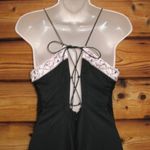Black Pink Long Corset Gown Dress Black Size 8 Photo 8