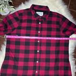 Orvis  Red Black Buffalo Plaid Fleece Lined Flannel Jacket Size large Photo 6