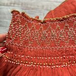 Free People lip smocking good embroidered layered miniskirt size xs Photo 10