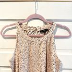 Adrianna Papell Sleeveless Printed Pleated Halter Top Pink Black Size Medium Photo 1