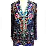 Johnny Was Silk HOUSTEIN CHARMEUSE TUNIC Embroidered NWT (oversized) Photo 8