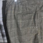 Chico's High Rise Pants Wide-Leg Flare Side Pockets Plaid Brown/Pink/Silver 6R Photo 5