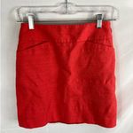 Loft Ann Taylor  Texture Coral Pink Orange Skirt Size 0P Photo 0
