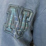 ZARA  Women Navy Blue Appliqué Preppy Letter N Long Sleeve Sweatshirt Top Sz S Photo 4