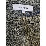 John + Jenn Black and White Marled Sweater with Zip Bottom Size L Photo 5