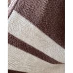 Brochu Walker City Alpaca Wool Brown Cream Striped Sweater Poncho One Size Photo 5