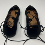 American Eagle Black Lace Up Pointed Toe Flats Size 6 Faux Suede Photo 4