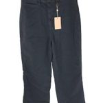 Quince Womens Organic Stretch Cotton Twill Wide-Leg Crop Pant Black 25 Photo 3