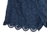 THML  Crochet Lace Floral‎ Shorts Pull On Navy Blue 100% Cotton Women Size Medium Photo 2
