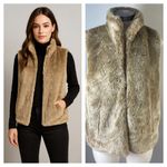 Cejun Tan Faux Fur Vest Size L | Plush Neutral Layering Piece Soft Winter Chic Size L Photo 1