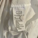 COS White Voluminous Poplin Collared Cotton Shirt Dress Size 4 Classic Modern Photo 6
