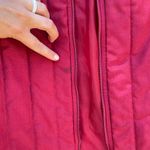 Vintage Mid Length Quilted Coat in Red Size Medium Oversized Small Photo 3