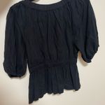 Abercrombie & Fitch Abercrombie Black Linen Blend Shirt Photo 1