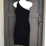 Jessica McClintock Vintage  Black Velvet Dress with Pearls Photo 4