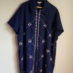 Frances Valentine Mabel Beaded Zip Front Mini Dress Navymulti 3X Blue Photo 2