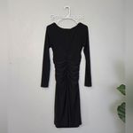 Norma Kamali Kamali Kulture Long Sleeve Black Dress with Shirred Waist Photo 5