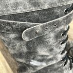 Coconuts by Matisse Coconuts tall lace up distressed gray combat boots size 8 buckle harness Photo 7