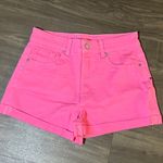 Hot pink denim shorts Size 6 Photo 2