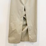 ZARA High Rise Ruched Long Maxi Skirt Slit Minimalist Boho Contemporary Tan XS Photo 6